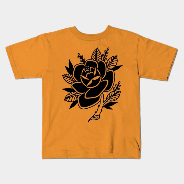 Classic Rose Kids T-Shirt by Jake B